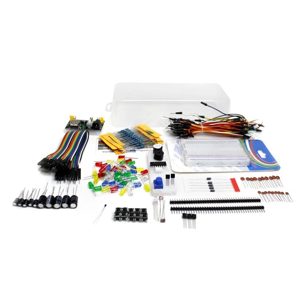 Kit Arduino com 235 Componentes – Protoboard, Fonte Ajustável, Sensores, LEDs, Resistores e mais – Caixa Organizadora
