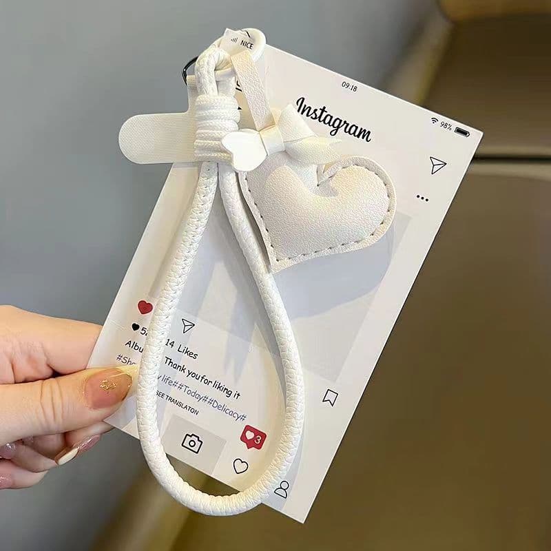 Corda de couro amor saco pingente pulso curto caso do telefone cordão junta livre Anti-perdido chave cordão