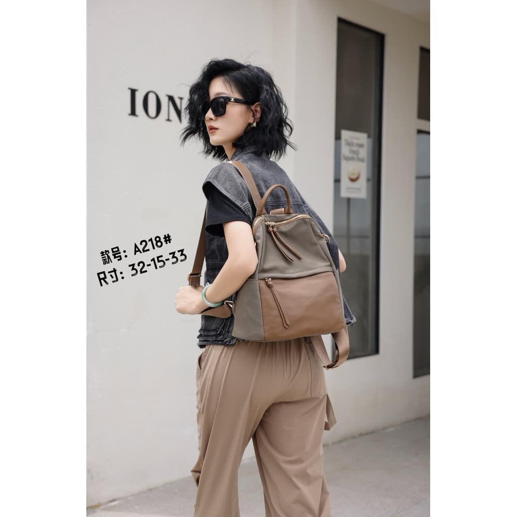 Mochila leve feminina 2026 novo estilo pano de náilon lazer bolsa de viagem bolsa de mamãe bolsa de ombro de grande capa