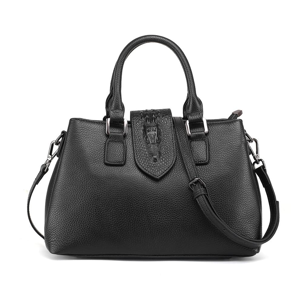 Bolsa feminina novo estilo outono inverno padrão de crocodilo couro genuíno moda bolsa de ombro saco do mensageiro europ