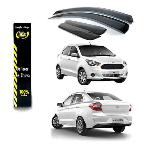 Calha De Chuva Fumê Slim Ka Sedan 2016 A 2021 4 Portas