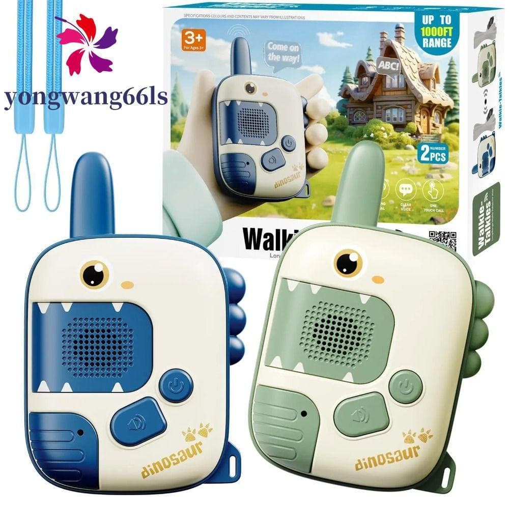 YONGWANG 1 Par De Walkie Talkies De Dinossauro De Desenho Animado , Infantis De Longo Alcance Adorável