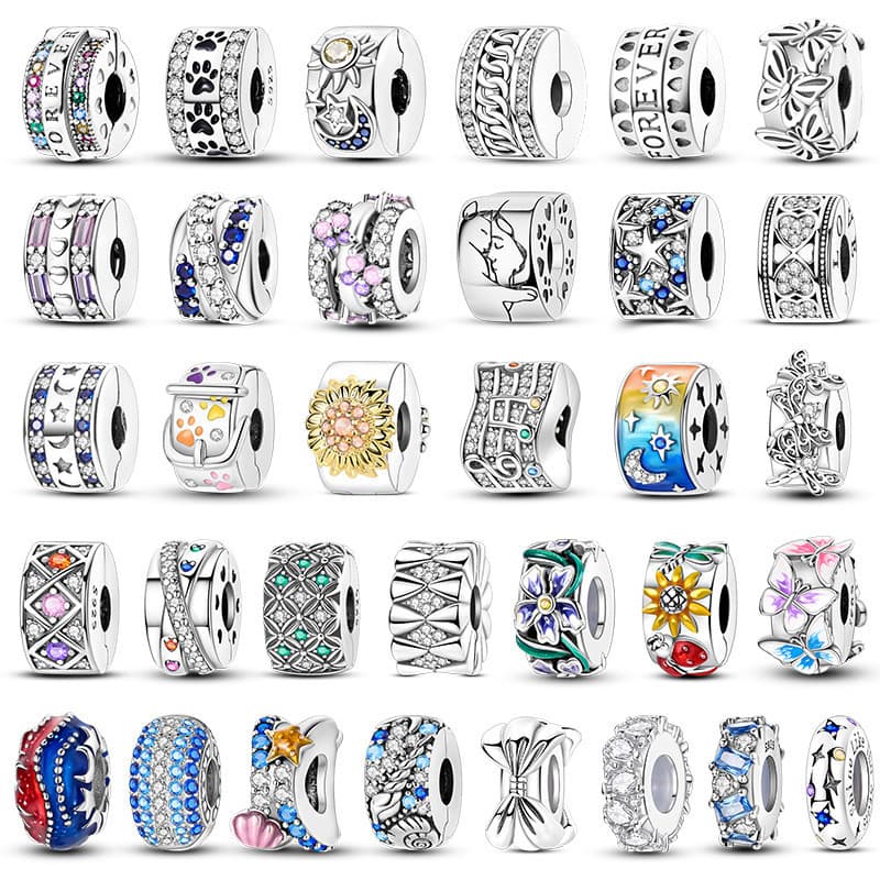 Charme Original em prata s925, joia de moda, adequada para confecção de pulseiras DIY, presente de aniversário HOHP