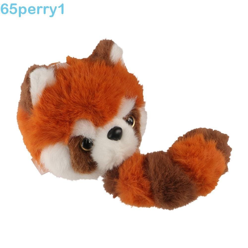 PERRY1 Chaveiro De Pelúcia De Panda Vermelho , Pingente Desenho Animado Puxando Cauda , Macio