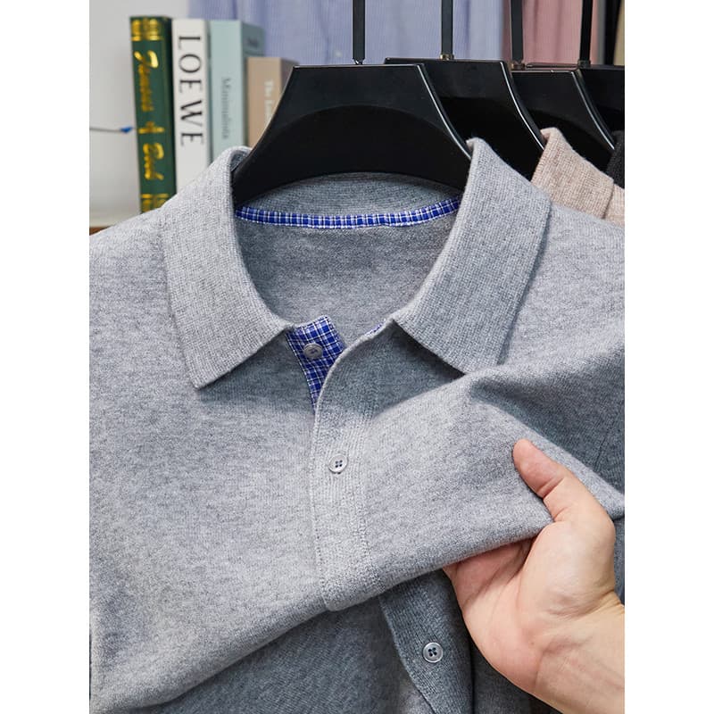 Outono inverno novo estilo masculino Casual Cardigan camisola de meia-idade jovem na moda malhas quentes assim