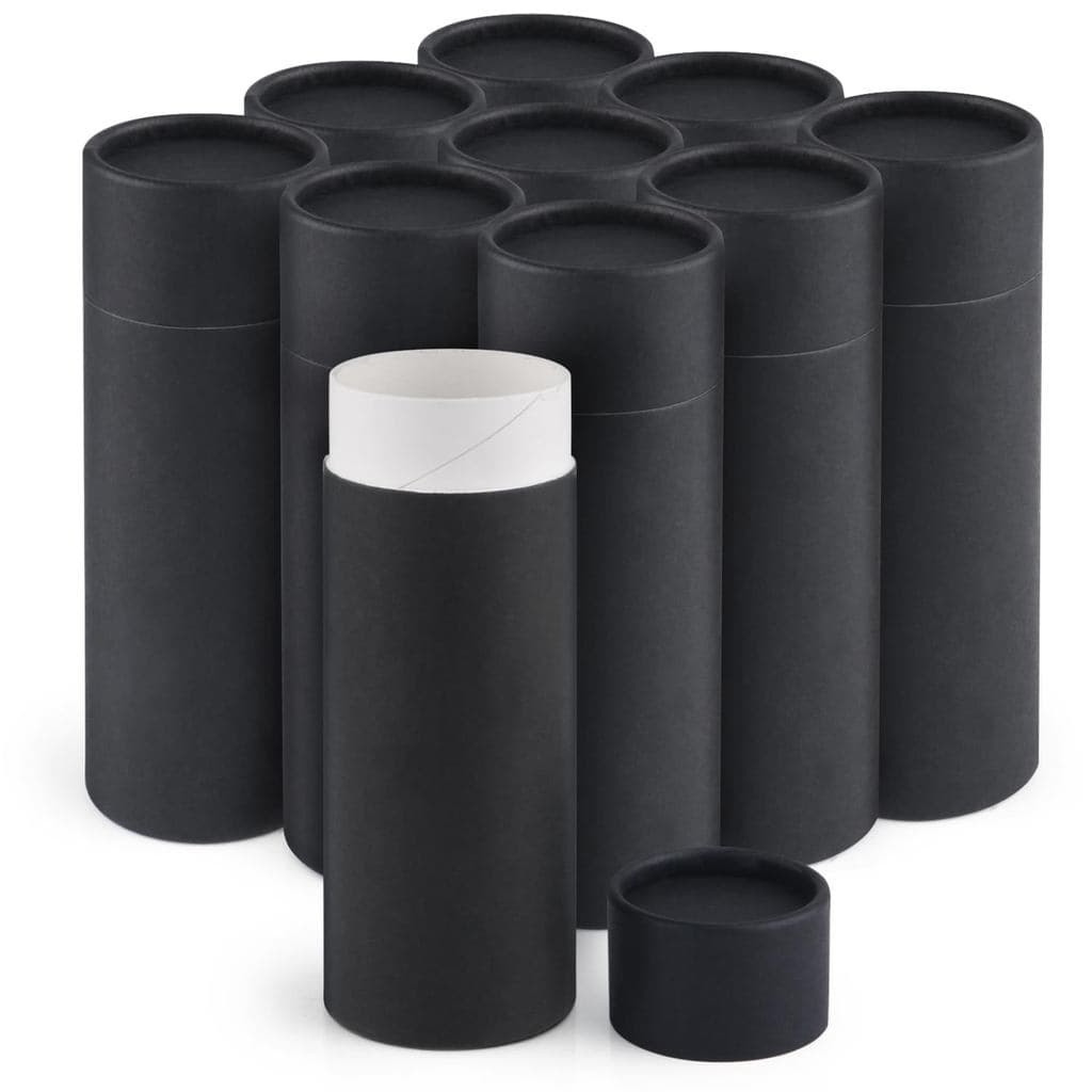 Furnido 10 Peças de Recipientes de Desodorante de Papelão de 2 oz, Estilo Push-Up, Enchimento Superior, Tubos de Papelão