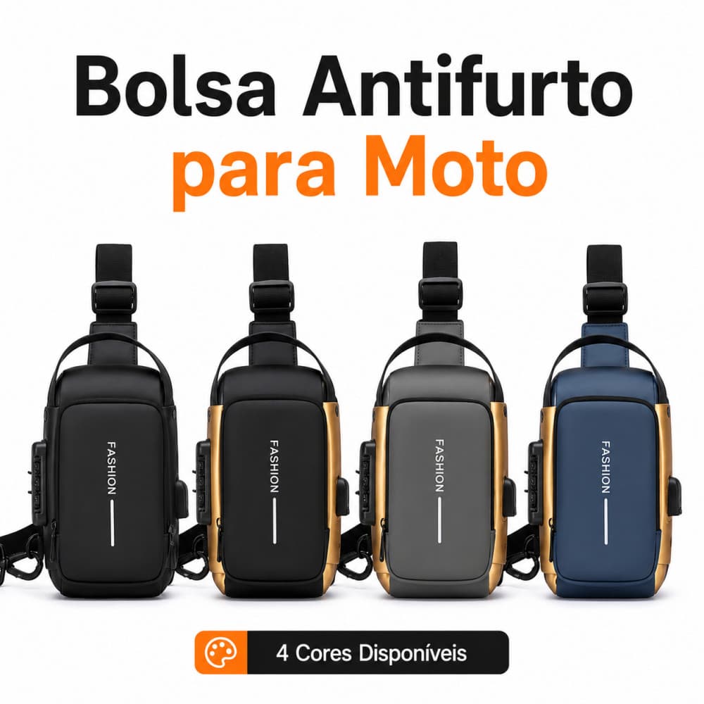 Bolsa Masculina Pochete  motocicletas Transversal Cadeado Ombro Impermeável Tecido Liso Antifurto Bolsa De Peito