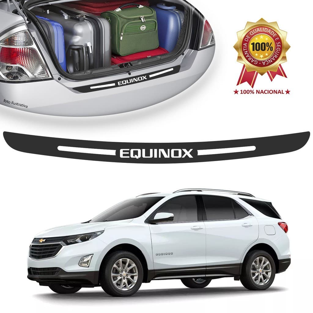 Soleira de Porta Malas Adesivo Protetor Gm Chevrolet Equinox Universal Carro personalizado