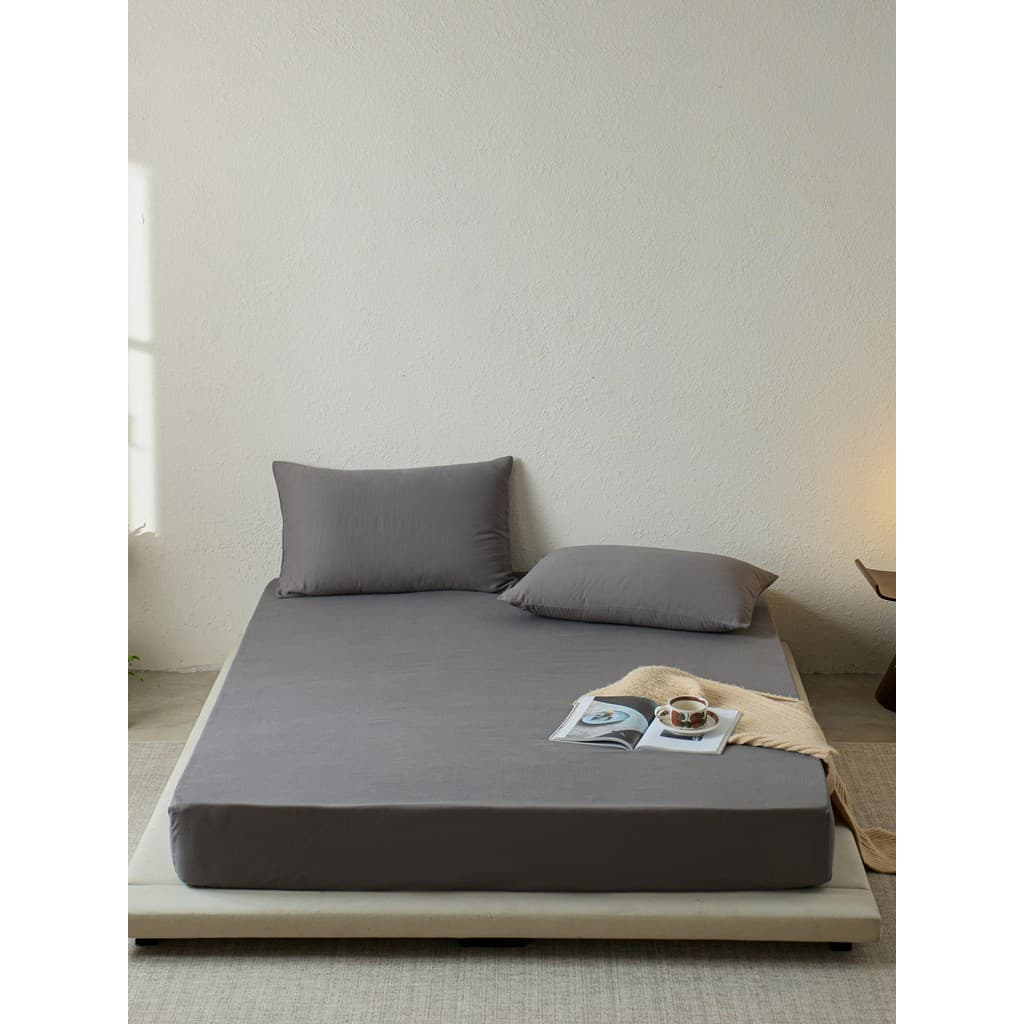 R ROLAND LIVEA Classe Algod茫o Jacquard Len莽ol Escovado Len莽ol Colch茫o Capa Protetora Cama de Casal de Solteiro Capa Prot