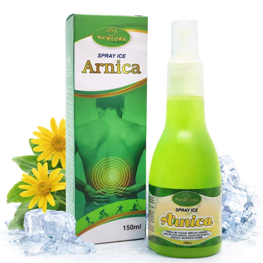 Arnica Spray Natyflora 150ml – Alívio Muscular, Relaxante Natural e Refrescante