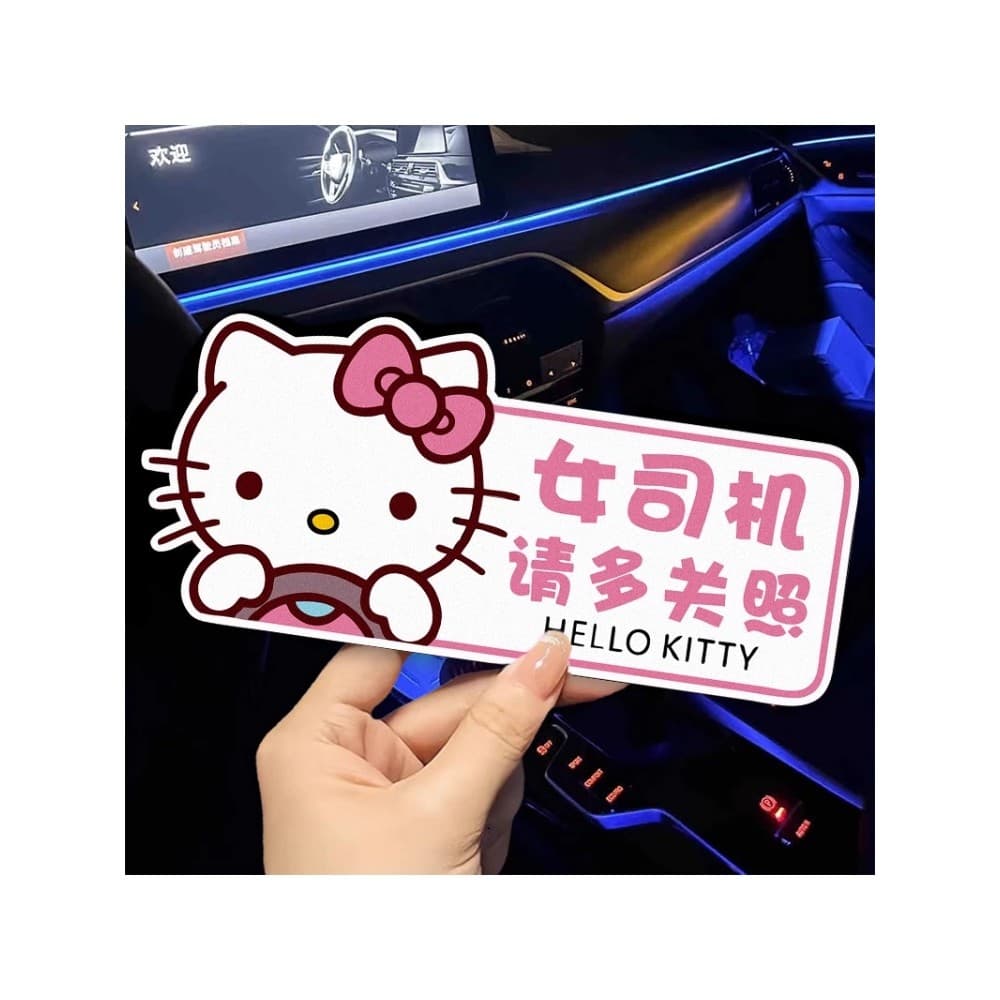 Novo período de estágio kt feminino motorista estagiário logotipo novato na estrada remendo magnético bonito criativo re