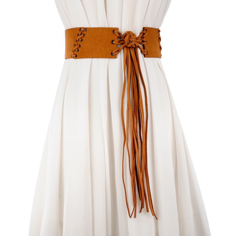 Cinto feminino cinto largo moda oco feminino cinto combinando saia casaco decoração atada longo Culottes feminino