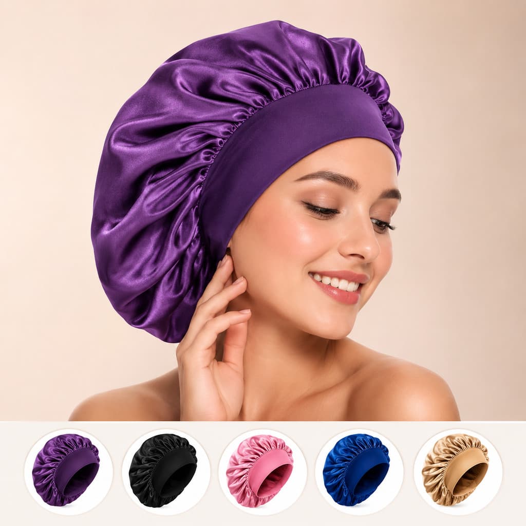 Touca de Cetim com Faixa – ANTI FRIZZ