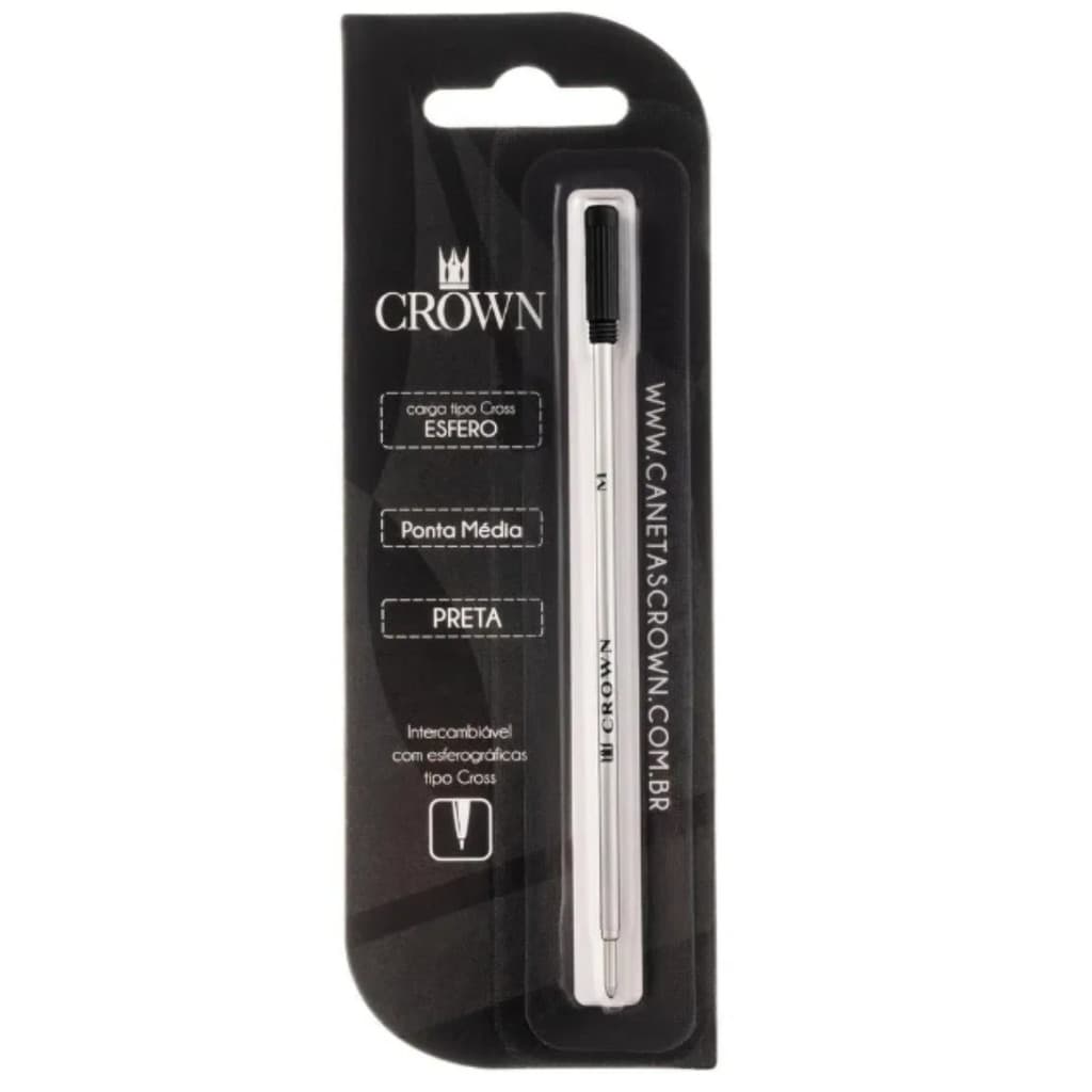 CARGA ESFEROGRAFICA BLISTADA CROWN PRETO - CA14007P