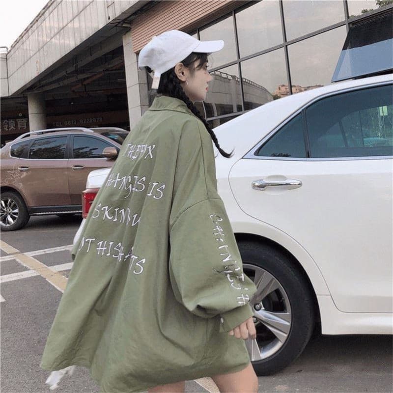 Camisa Oversize jaqueta feminina 2026 novo estilo primavera verão All-Match solto estilo bf estilo preguiçoso topo de co