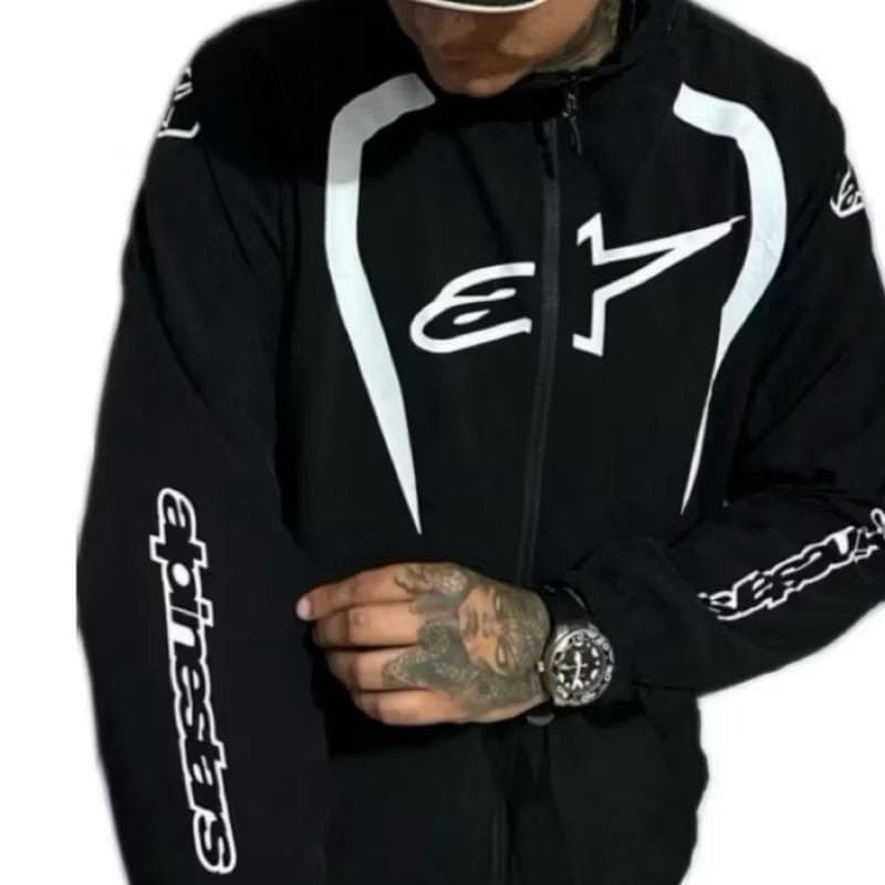 Jaqueta Corta Vento Masculina Estilo Motociclista Com capuz Ziper e Bolso Otima Qualidade