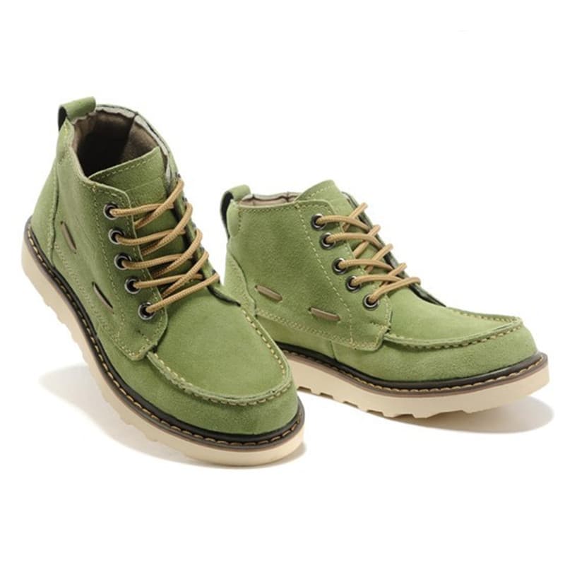Sapatos de cano alto de couro genuíno genuíno Botas curtas da moda Botas masculinas ao ar livre Botas femininas foscas B