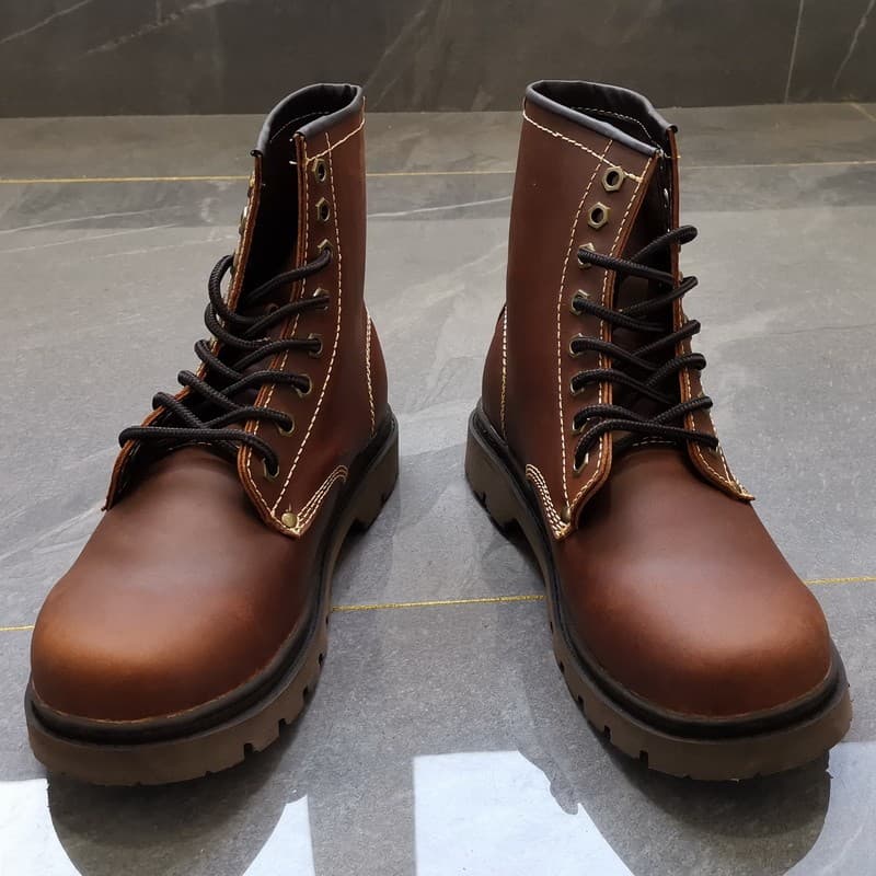 Couro genuíno Retro Martin botas britânicas botas gerais na moda botas de motocicleta de alta qualidade botas de ciclism
