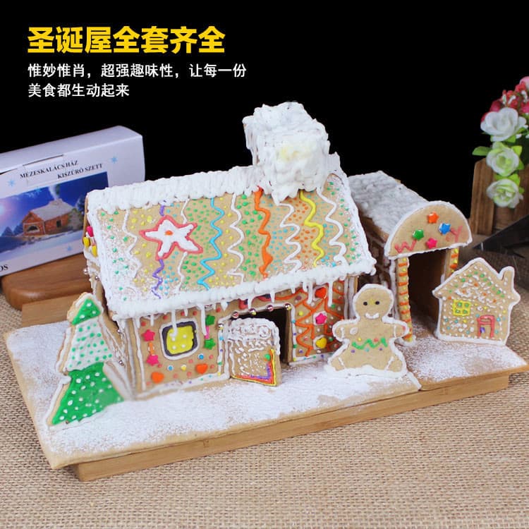 Natal gengibre casa biscoito molde conjunto de aço inoxidável biscoito corte molde gelo biscoito DIY natal gengibre casa