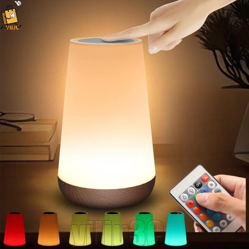 [Prim] Luz Noturna LED Com Mudança De 13 Cores Controle De Toque-Decoração De Quarto De Bebê-Lâmpada Inteligente De Mesa