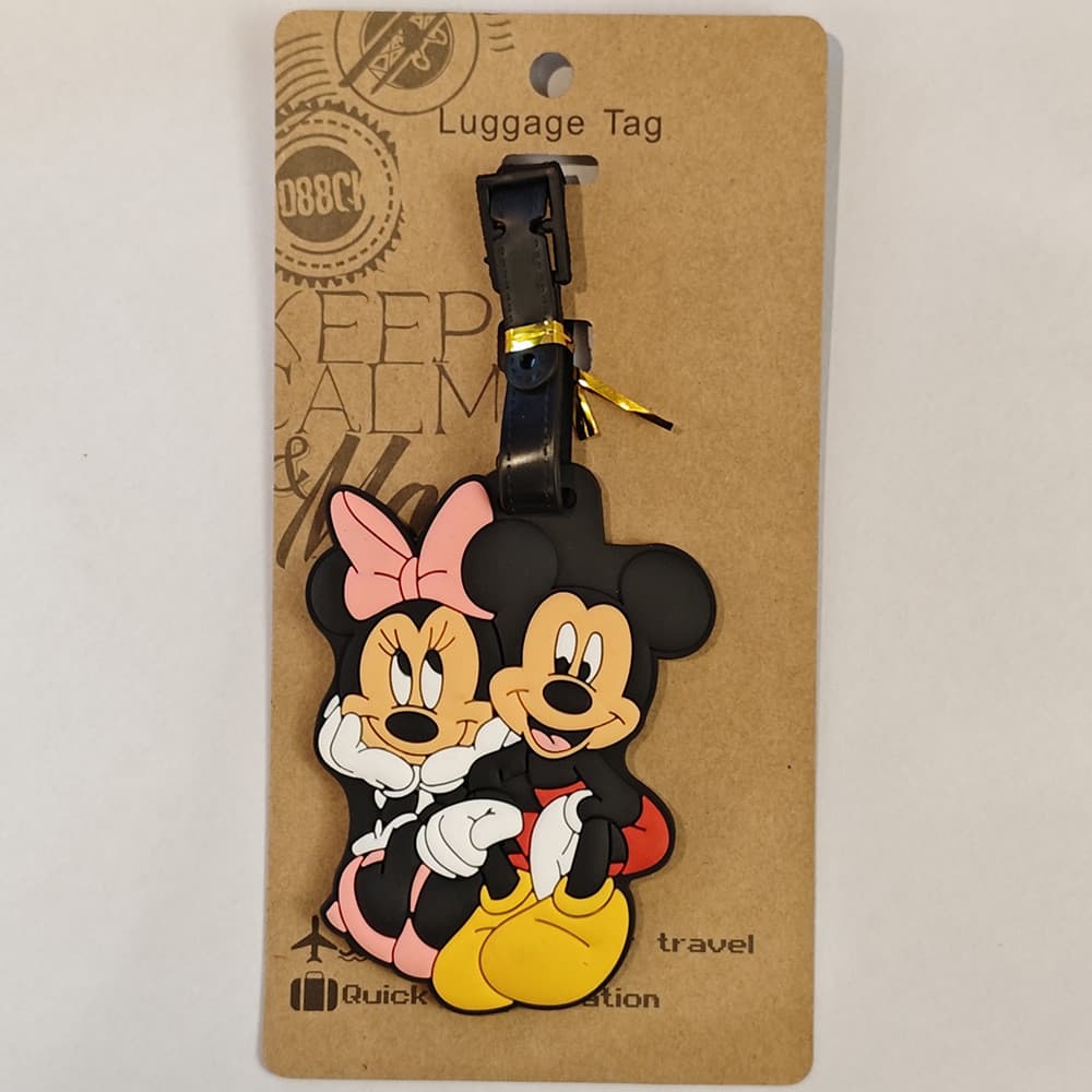 Bonito Mickey Minnie Mouse bagagem tag mala registro identificação de remessa pequena tag nome tag pingente XGW7