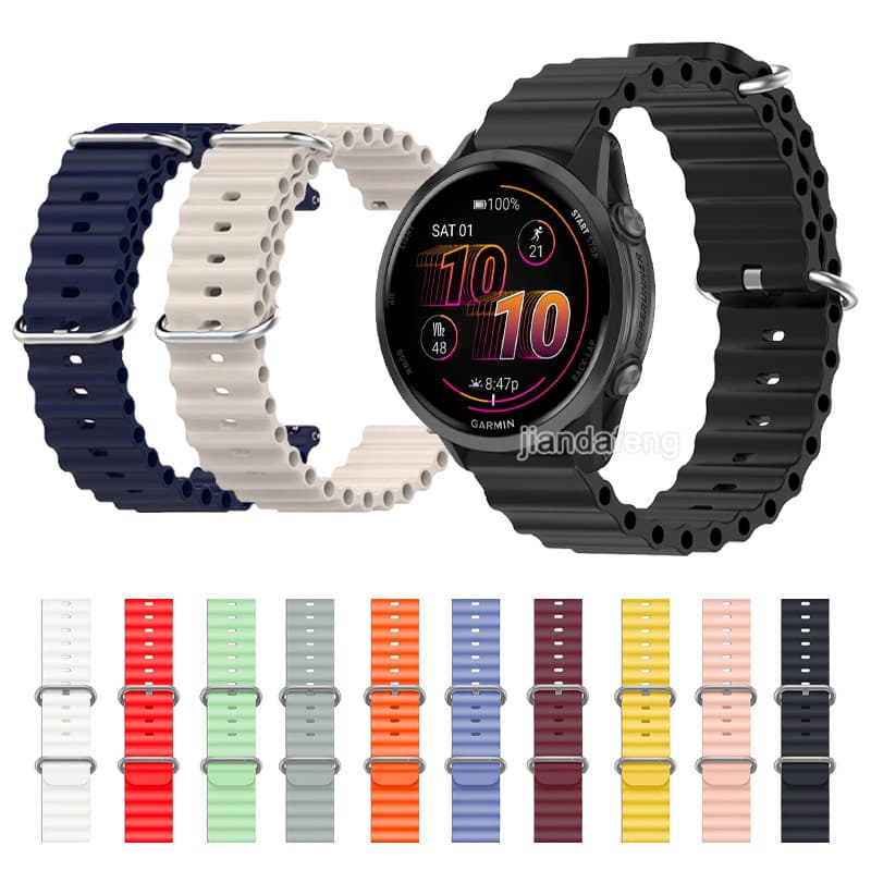 Pulseira Esportiva De Silicone Para Garmin Forerunner 70 170 570 165 55 158 255 265 Música