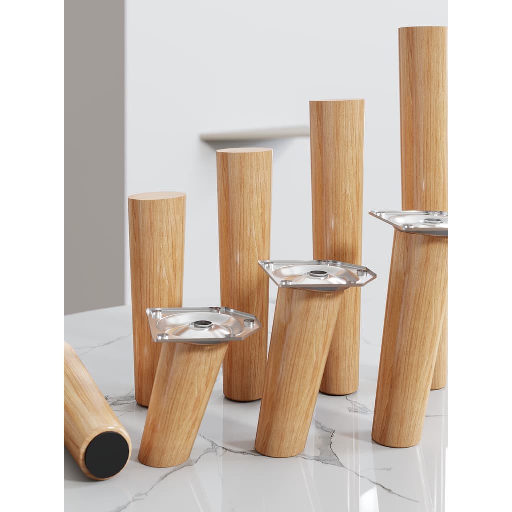 Pernas de mesa de madeira maciça, sem perfuração, aumento de mesa de centro, pernas de sofá, suporte de faia, acessórios