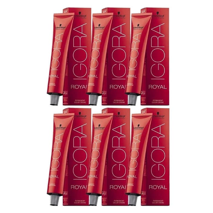 Kit 6 Coloração Schwarzkopf Igora Royal 8.77 60ml