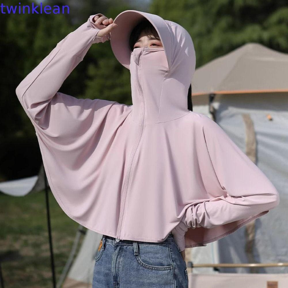 Moletom Com Capuz Protetor Solar TWINKLEAN , Roupas De Proteção De Manga Comprida De Cor Sólida , UV