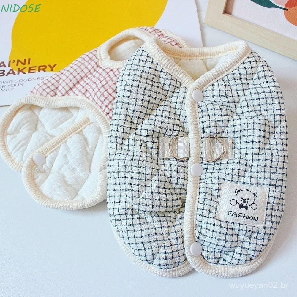 Roupas Para Cães De Estimação NIDOSE , Fivela Traseira 100 % Algodão Casaco De Ursinho De Pelúcia , Material De Colete D