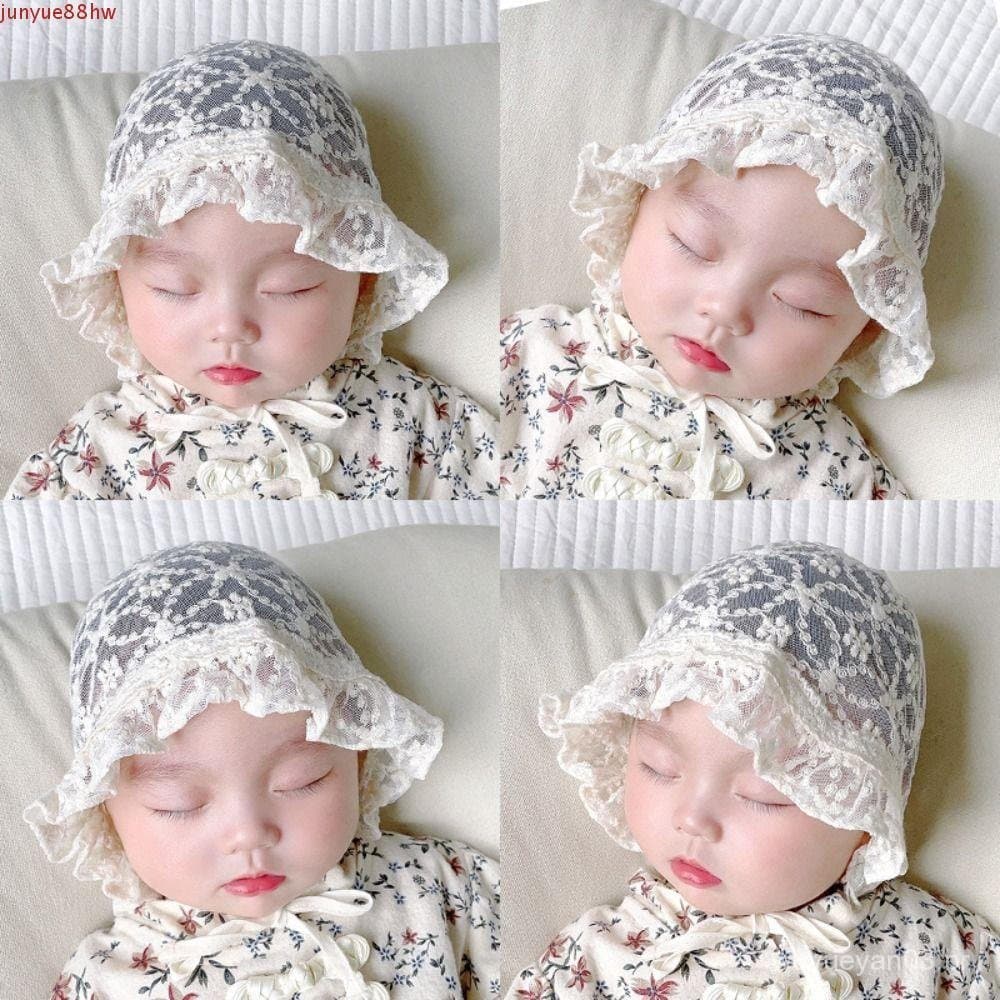 JUNYUE Chapéu De Renda Para Bebê , Branco De Princesa Com Babados Sol Meninas Bordado De Flores Respiráveis Crianças