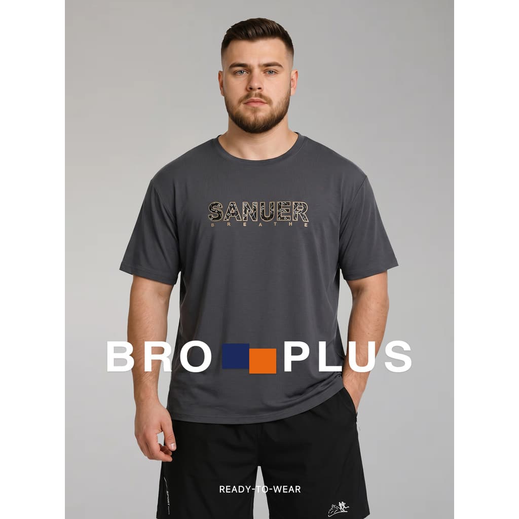 Fat Brother masculino de manga curta plus Size mais gordura Extra grande 2026 novo estilo verão Modal solto gelo seda ca