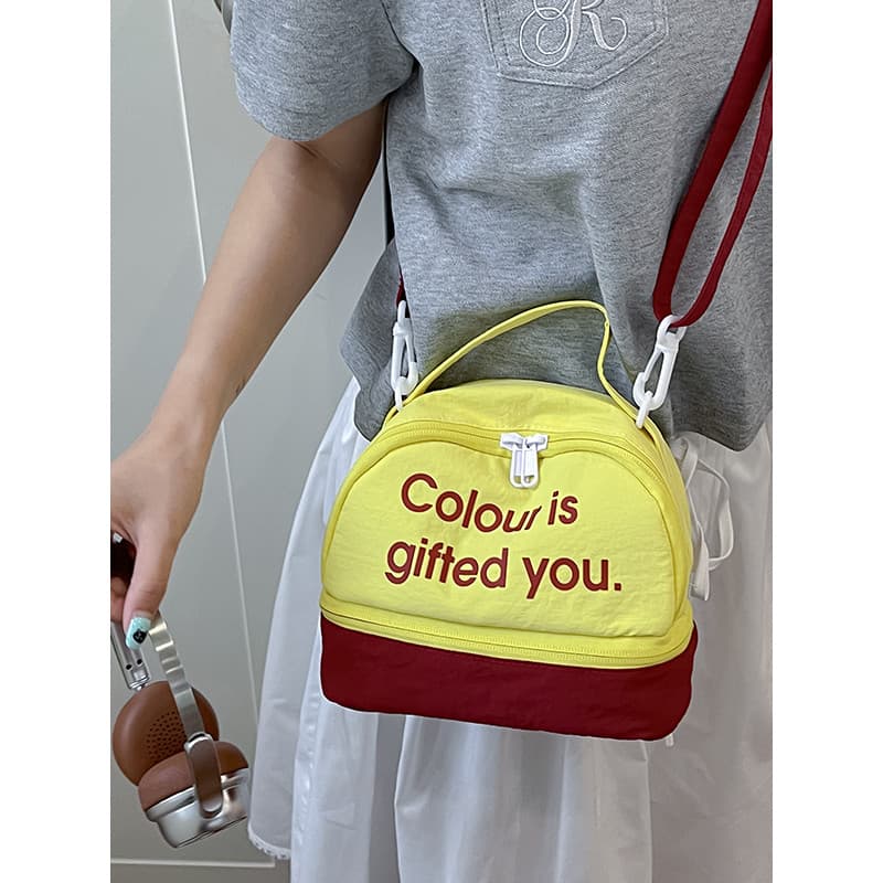 Dopamina lavagem maquiagem saco de armazenamento estilo japonês cor combinando macio menina bolsa de ombro de alto valor