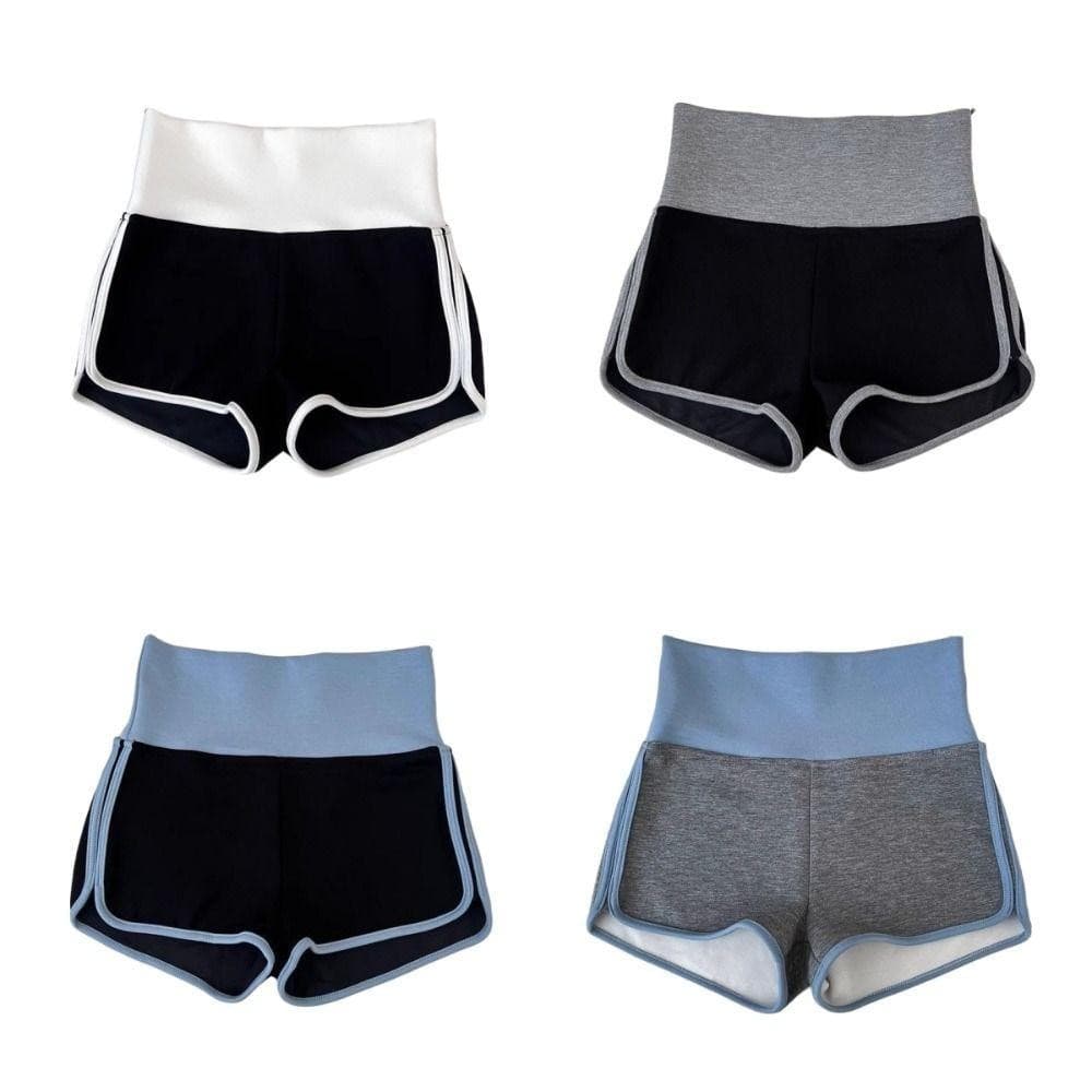 MAOYE66 Shorts Esportivos Casuais , Calças De Moletom Doces Curtas Justas Cintura Alta , Mini Quentes Finas