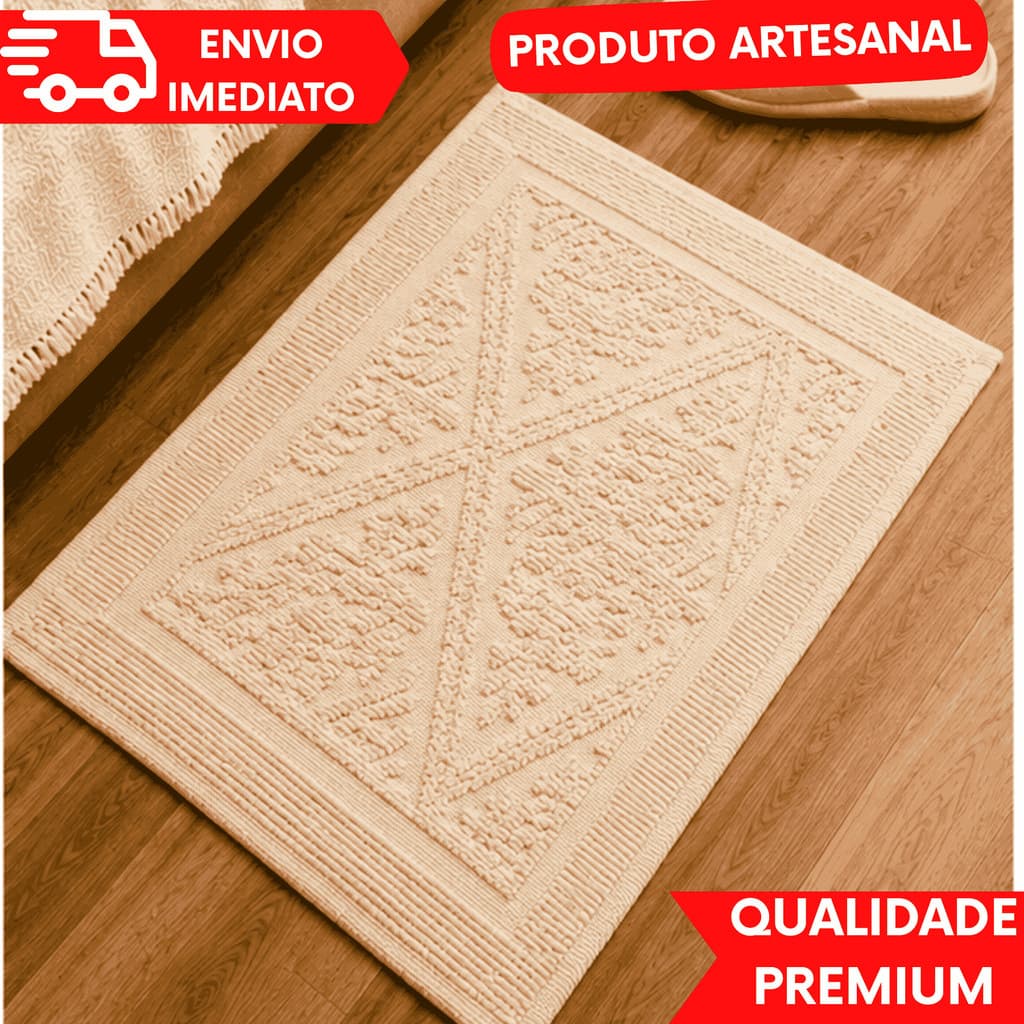 Tapete Pequeno Banheiro Cozinha Porta Sala Elegance 50x80cm Algodão Lavável Máquina Diversas Cores