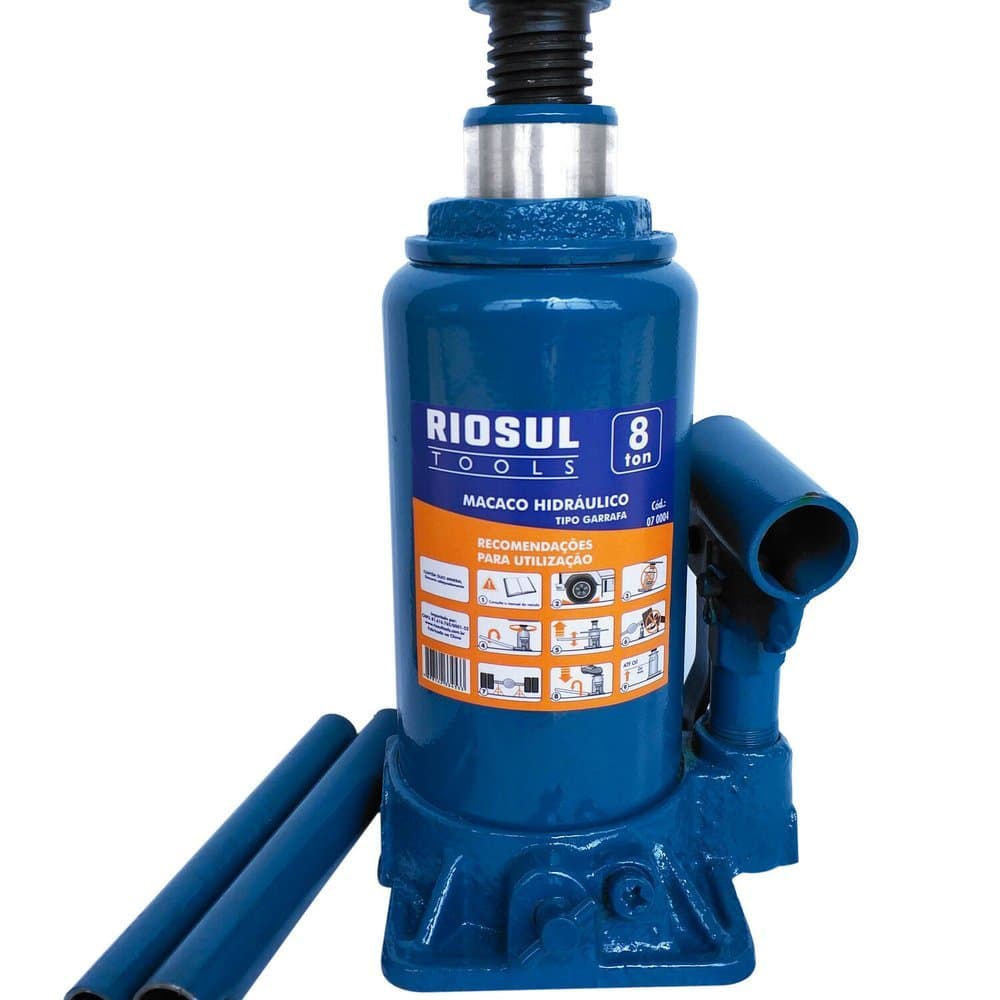 MACACO HIDRAULICO TIPO GARRAFA 8 TON - RIOSULTOOLS