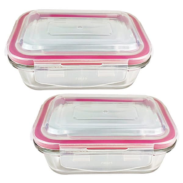 POTE DE VIDRO HERMÉTICO MARMITA TAMPA SILICONE - 2UN