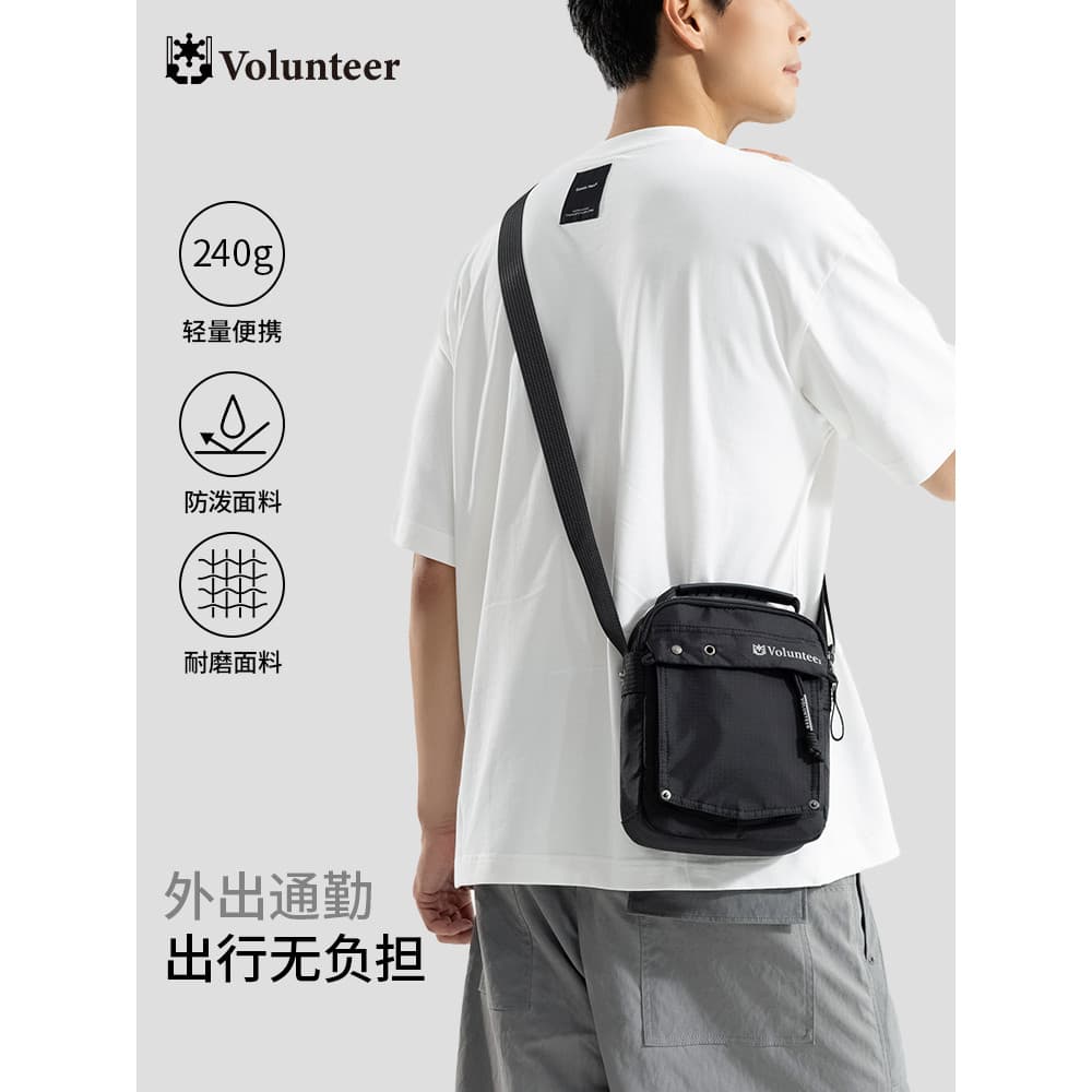 Walondier bolsa mensageiro masculina leve multicamadas Mini bolsa para celular bolsa mensageiro à prova d'água bolsa de