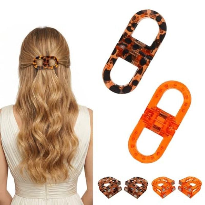 Grampos De Cabelo Magnéticos Para Mulheres , Clipes De Estilo Antiderrapantes De Fixação Forte , Design 2 Em 1 Sem Costu