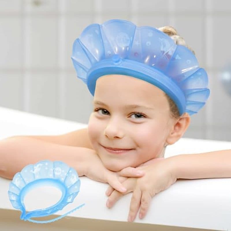 Kair Bebê Crianças Viseira De Banho Macio Ajustável Silicone Criança Touca Chapéu De Lavagem De Cabelo Manter Escudo Águ