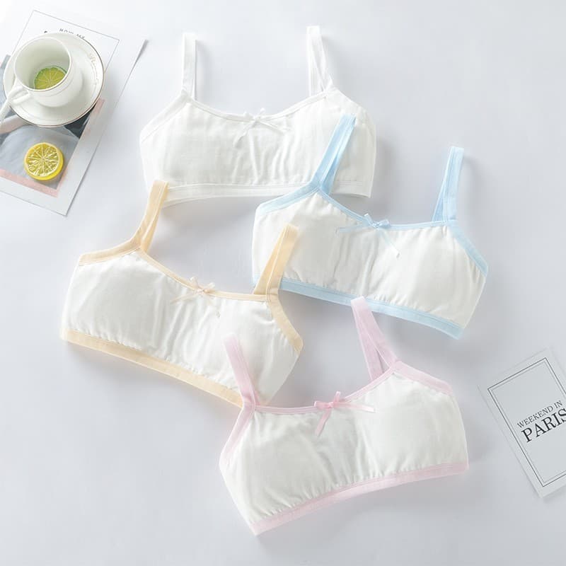 Meninas roupa interior Anti-colisão estilingue sutiã de algodão colete desenvolvimento meninas estilo estudantes do ensi