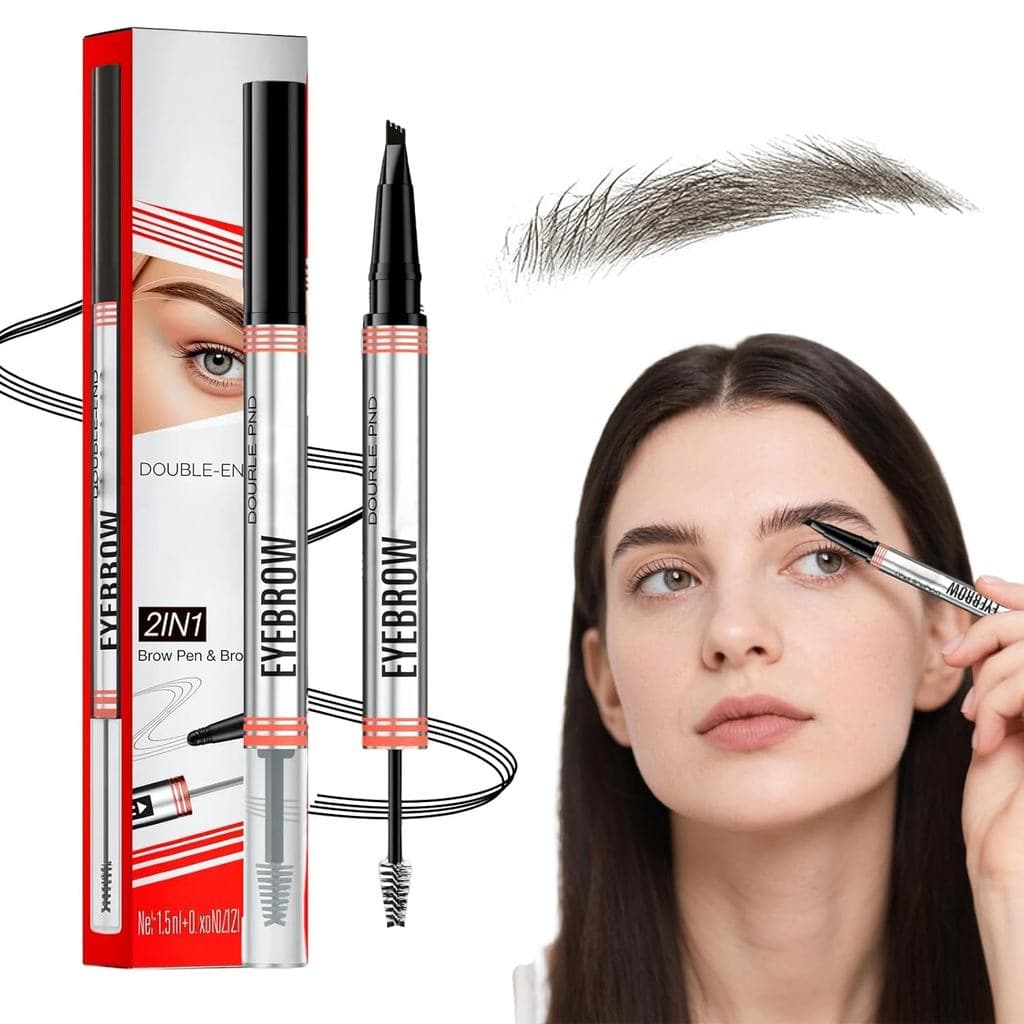 Lápis de Sobrancelha Mágico, 2026, Lápis de Sobrancelha Multifuncional de Dupla Ponta para Microblading 3D, Lápis de Sob
