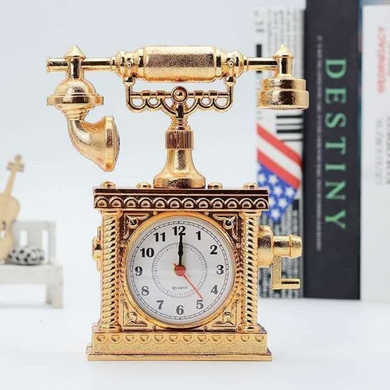 Relógio Retro telefone mesa  modelo ornamento