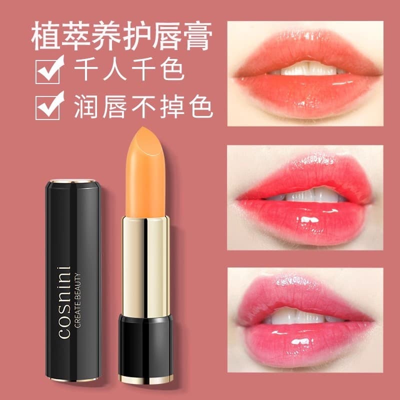 Caroteno batom que muda de cor, batom hidratante, maquiagem Nude, brilho labial hidratante, copo antiaderente, bálsamo l
