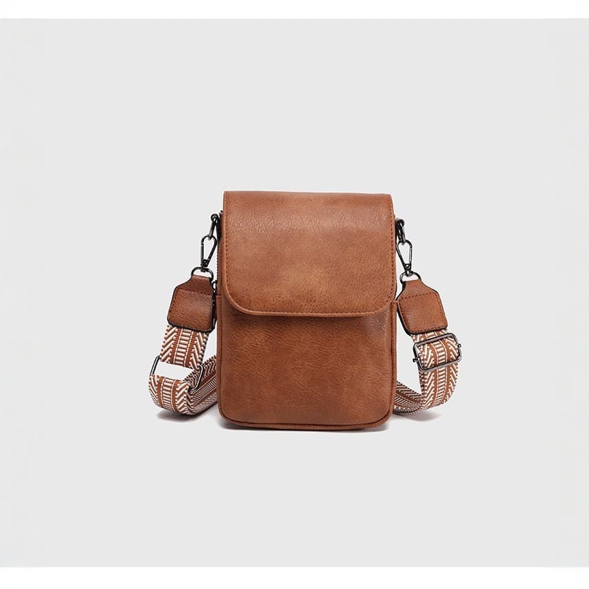 Bolsa para celular, estilo europeu e americano, bolsa feminina de duplo compartimento, bolsa de ombro feminina de pequen