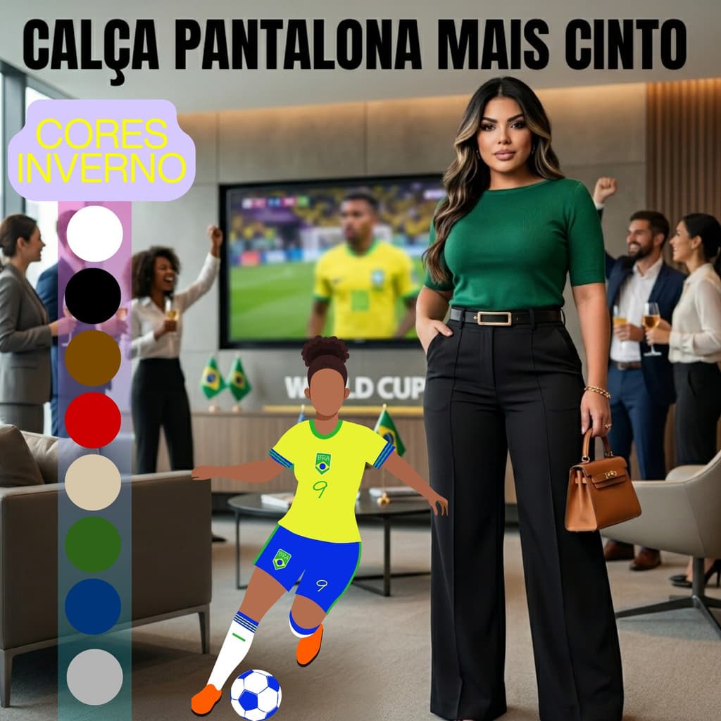 Para Mulheres de Bom Gosto: Calça Pantalona ZR Social com Cinto Premium!