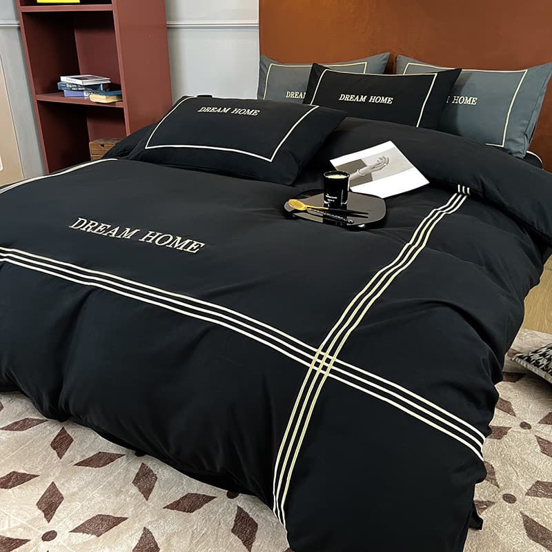 Ins estilo nórdico luz luxo conjunto de quatro peças totalmente lavado algodão cama dormitório conjunto de três peças co