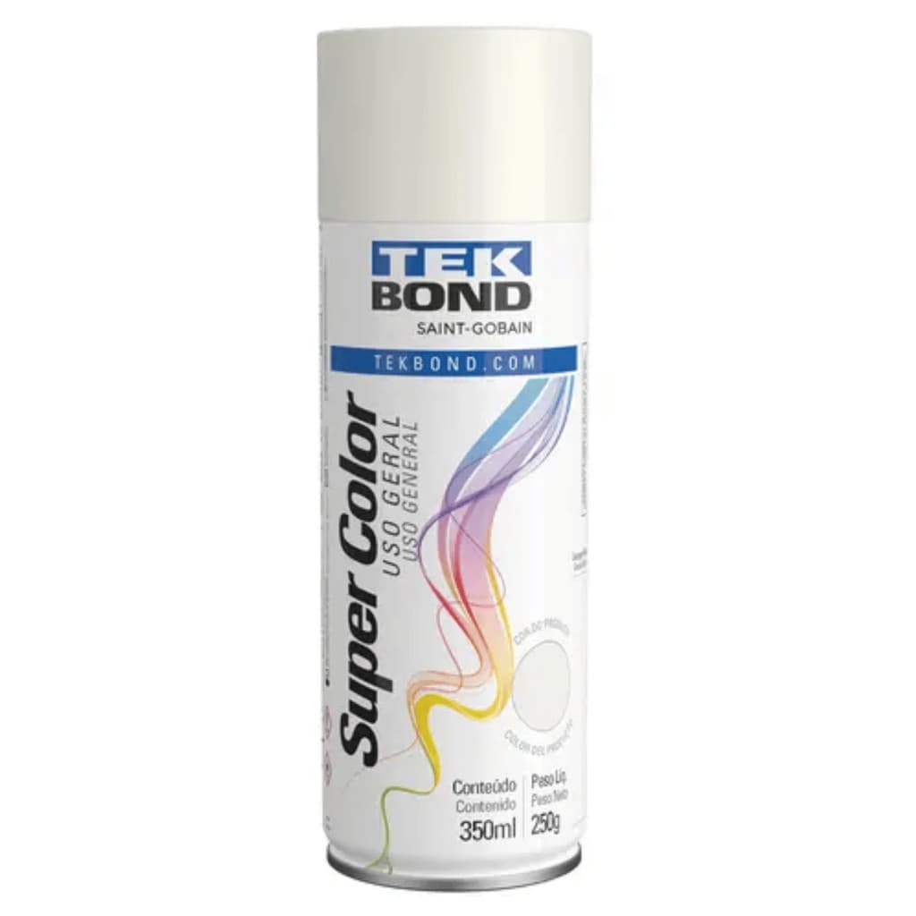 Tinta Spray Tekbond Super Color Uso Geral - Cor: Gelo - 350ml / 250g