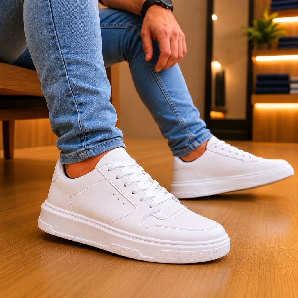 Tênis Casual Masculino Moda Moderno Sola Alta Oversize Festa Confortável Sneaker Estiloso