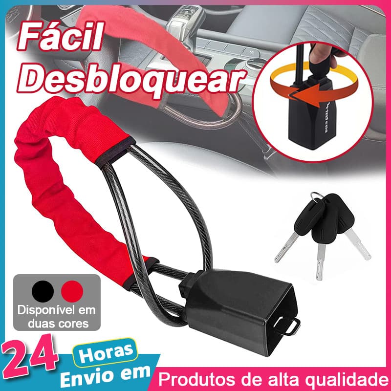 Trava Volante Antirroubo Universal 70cm Aço Resistente para Carros - Proteção Contra Roubo